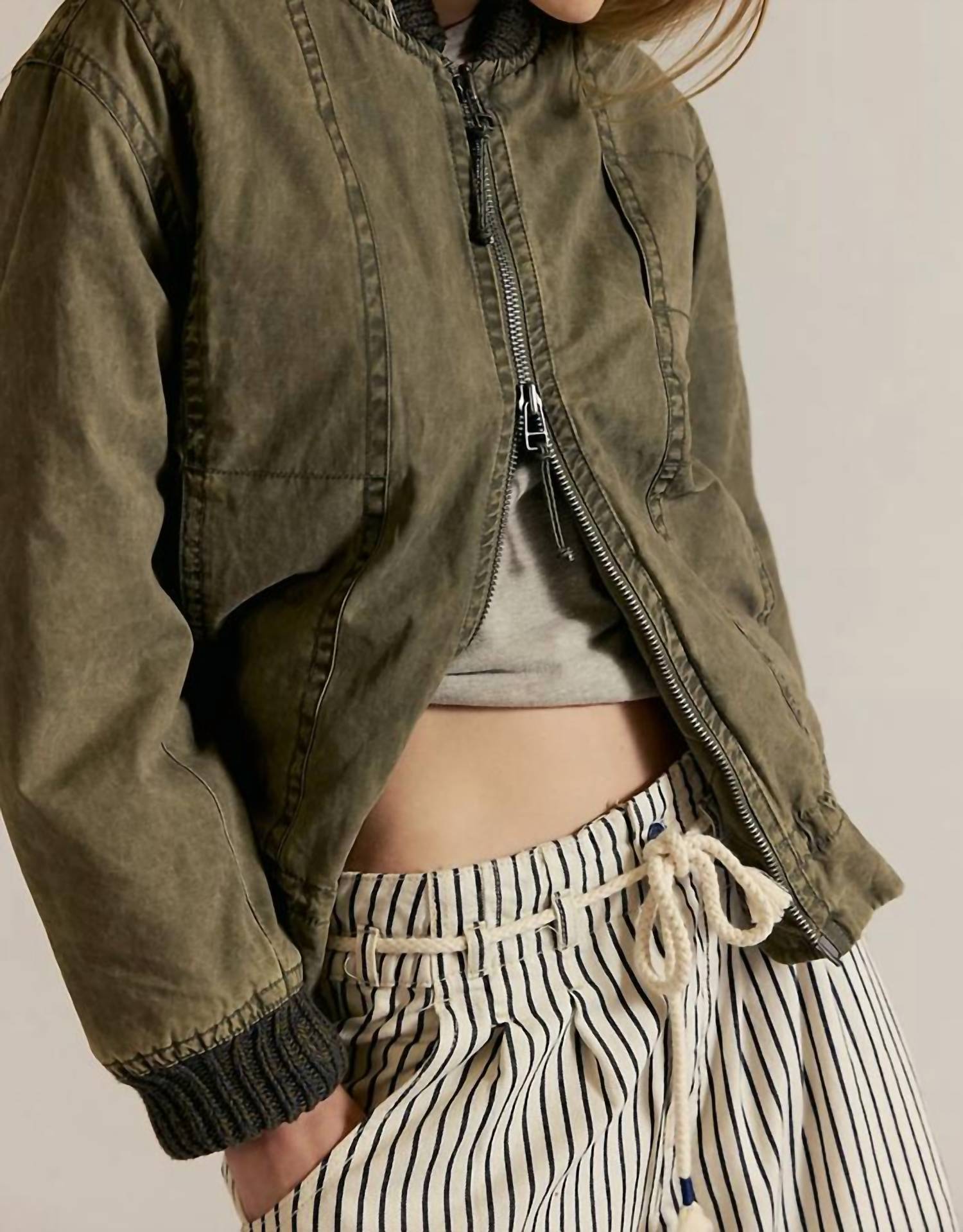 Free People - JAX WASHED BOMBER JACKET