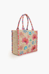 America & Beyond - Crab Shell Embelished Tote Bag