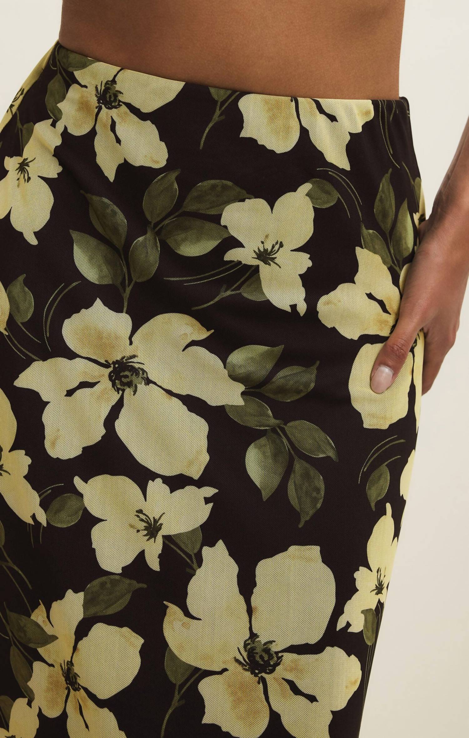 Z Supply Eda Ren Floral Mesh Maxi Skirt in sunnyside 1 - women's skirt - view 4