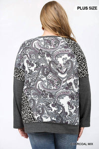 Pasley Leopard Color Block Top