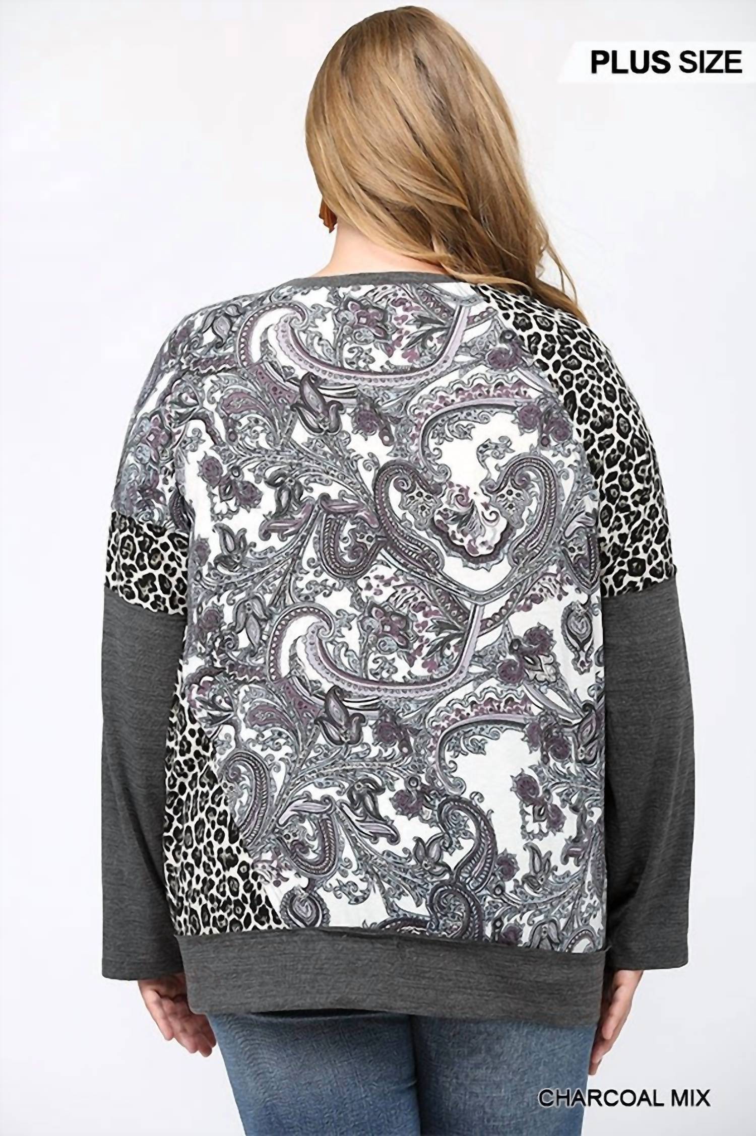 Pasley Leopard Color Block Top