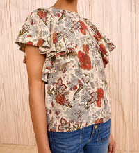 Ulla Johnson - Lena Silk Flutter Sleeve Blouse