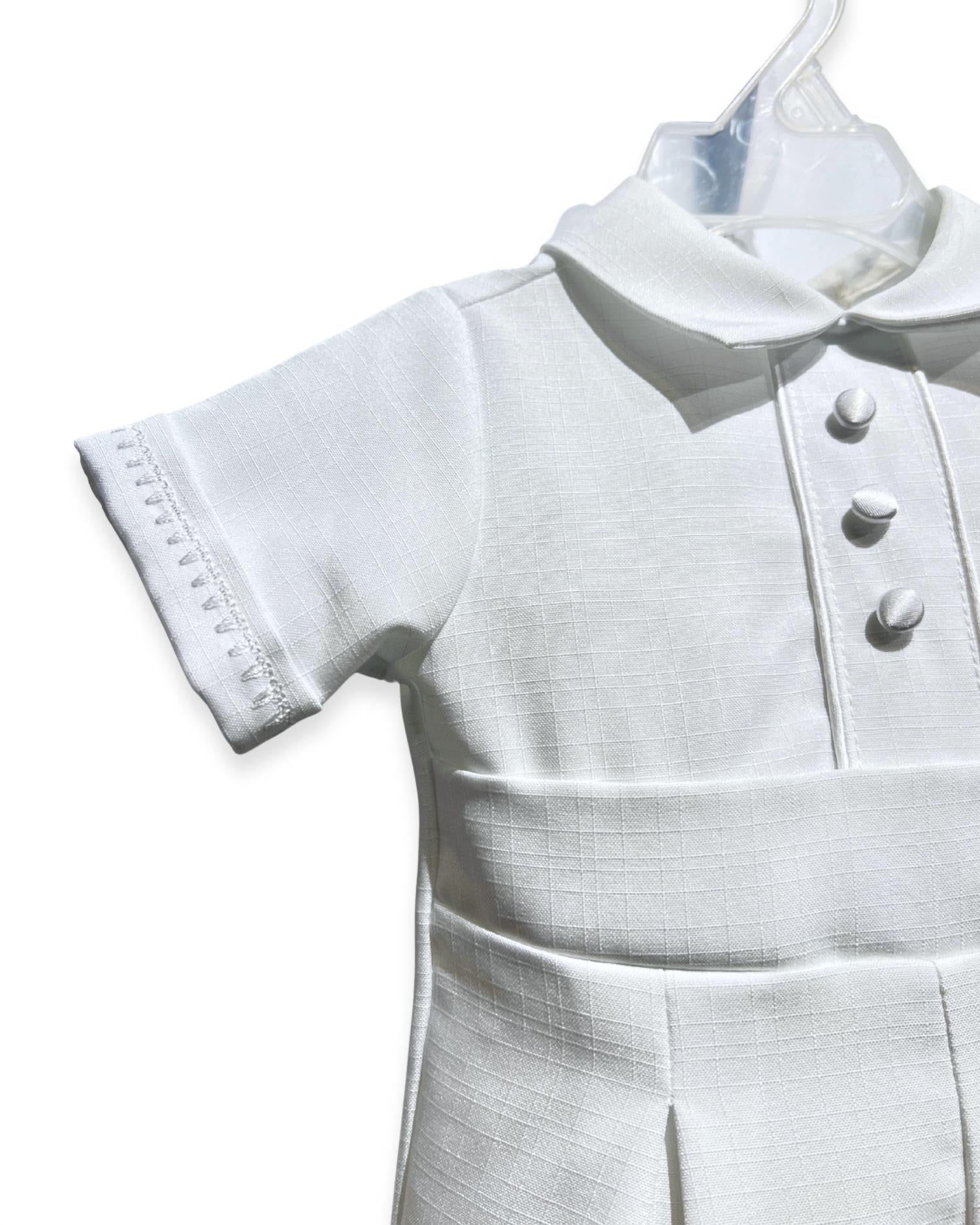 L'Pety Canar - Boy's Short Sleeve Unlined Romper With Long Cuffed Pants