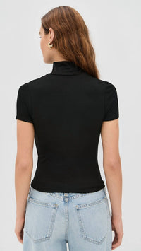 Lna - Demi Fitted Mock Neck Top