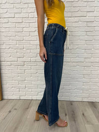 Judy Blue - Melanie High Rise Drawstring Wide Leg Jeans