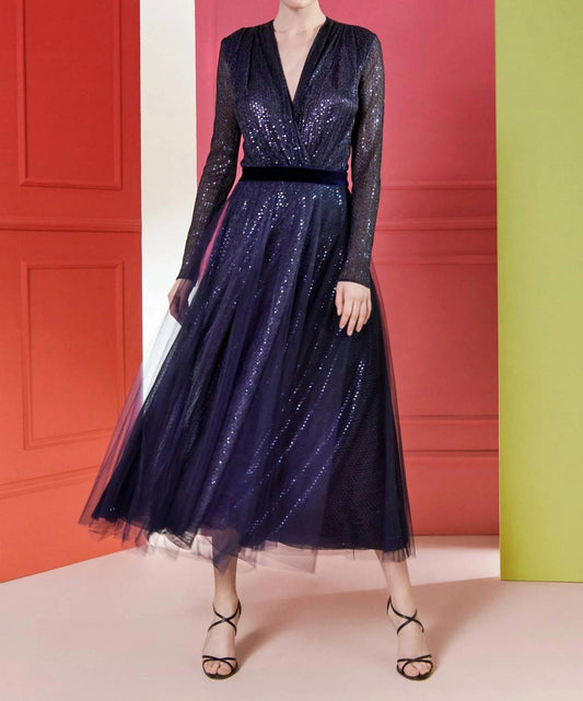 Talbot Runhof - Micro Sequin Voile Skirt