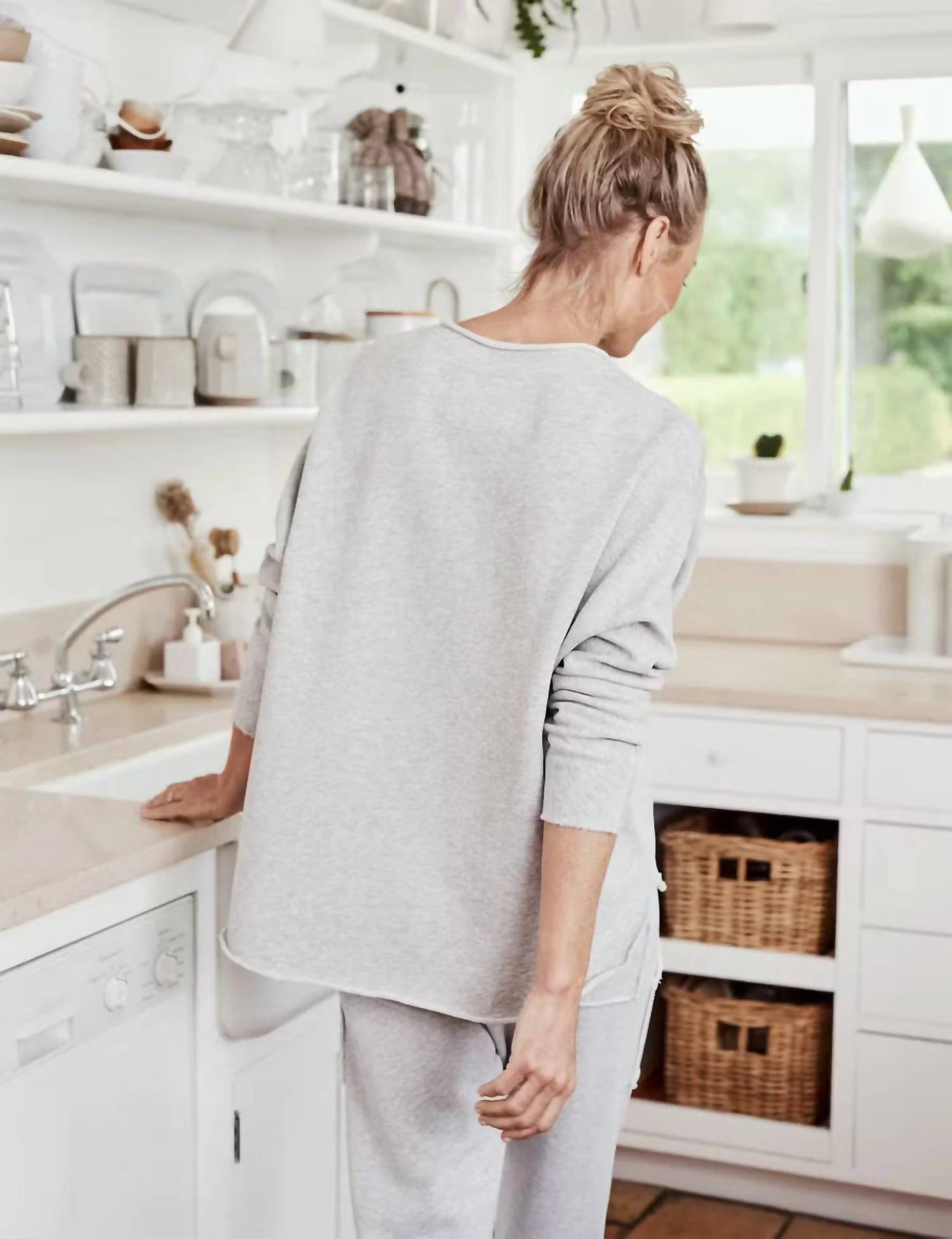 Frank & Eileen - Anna Long Sleeve Capelet Sweatshirt