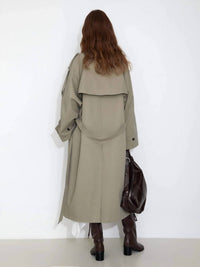 Cubic The Natalie Trench Coat in dark sea green - women's jacket - alternate view