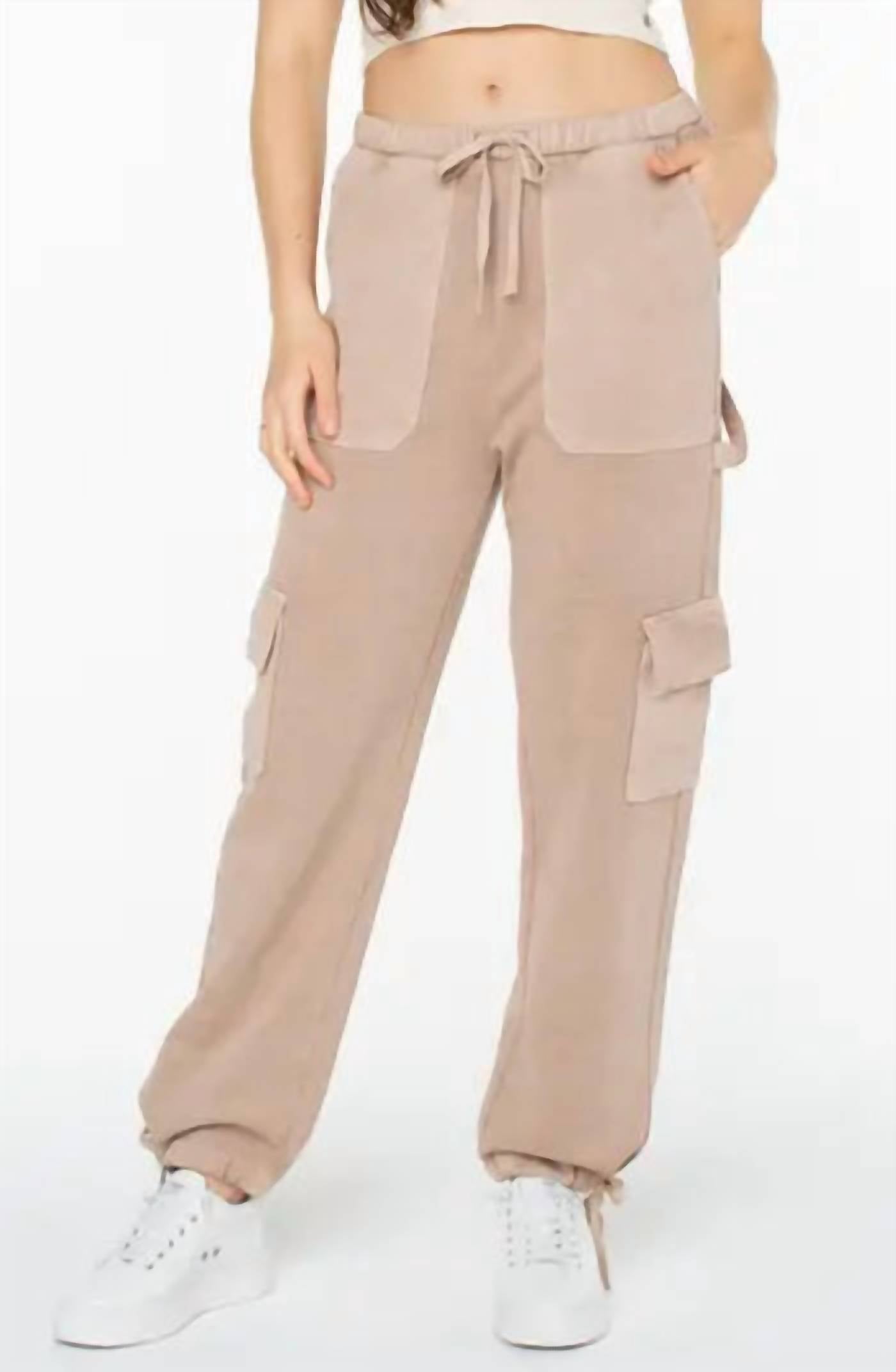 ROXY Double Up Jogger Pant in warm taupe - women's pants