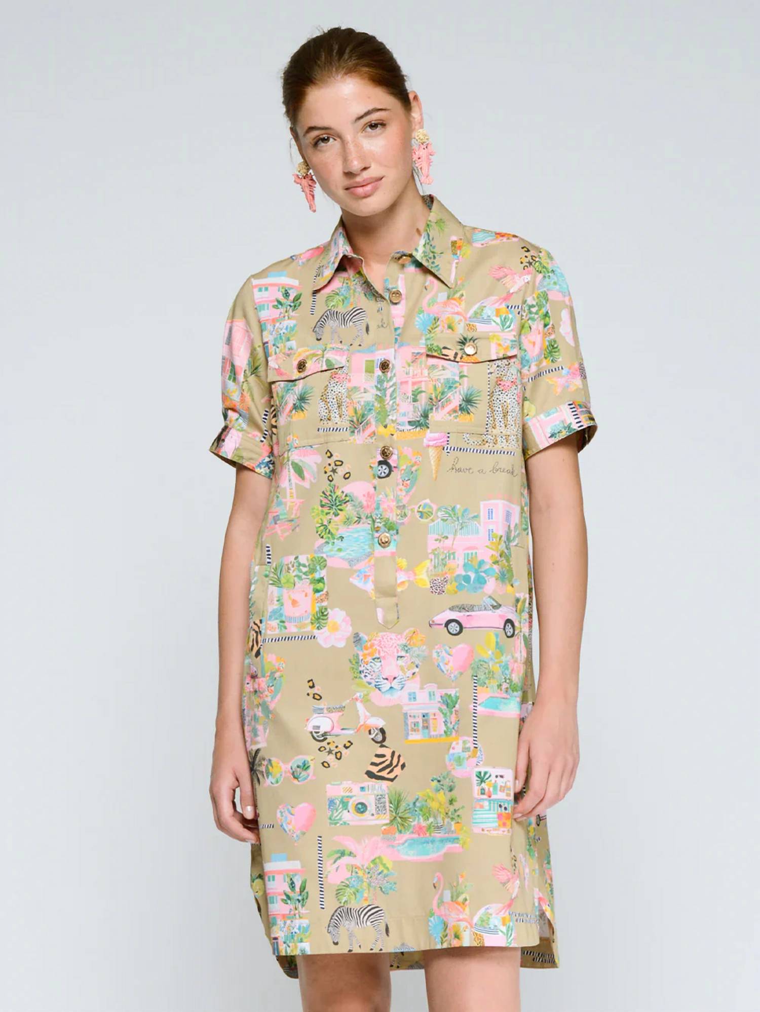 Vilagallo - California Print Shirt Dress