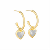 Ella Stein - Women's Protected Heart Hoop Earrings