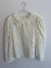 Ulla Johnson Women's Enid Top in chalk - women's blouse - alternate view
