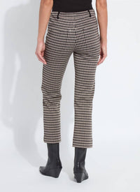 Lysse Women's Colleen Metallic Ankle Baby Boot Pant in silver foil check - women's pants - alternate view