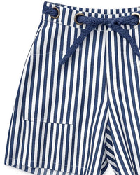 Urban Daizy - Women's Janet Striped High Rise Denim Shorts