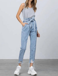 Insane Gene - Paper Bag Distressed Jeans