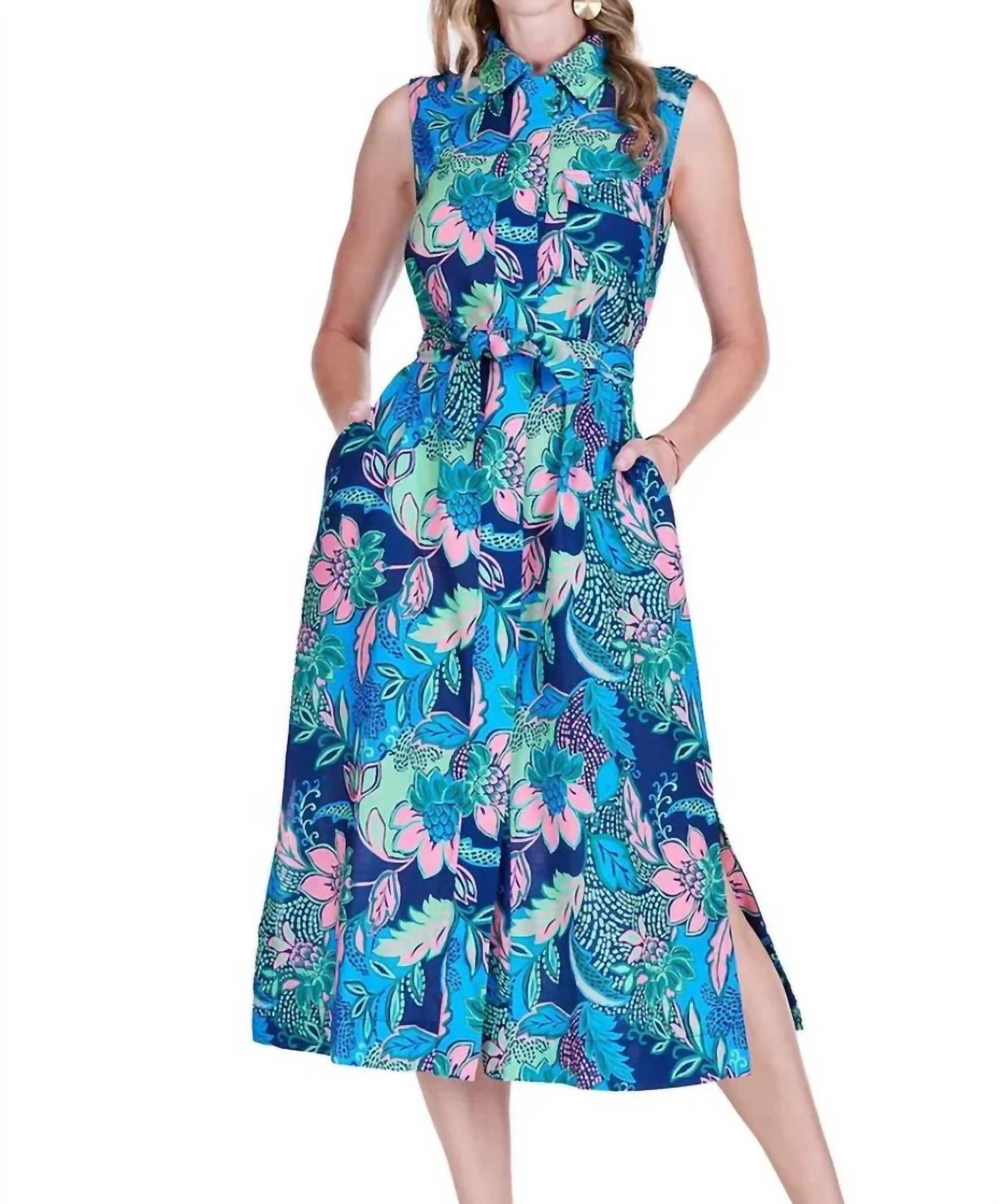 Jade - Pocket Slit Midi Shirtdress