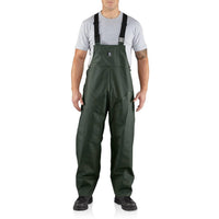 carhartt Pvc Rain Bib Overalls in green - women's jeans
