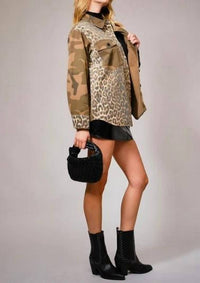 Blue B - Mix Media Snap Jacket
