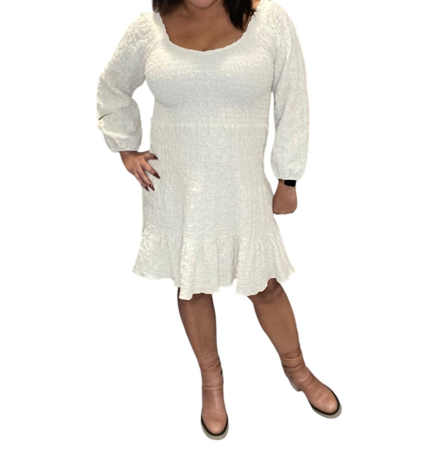 Saltwater Luxe - Crinkle Ruched Ruffle Dress
