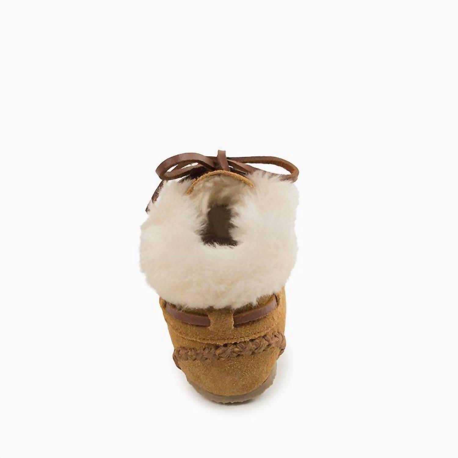 MINNETONKA Kids Charley Slipper Bootie in cinnamon - kids' boots - alternate view