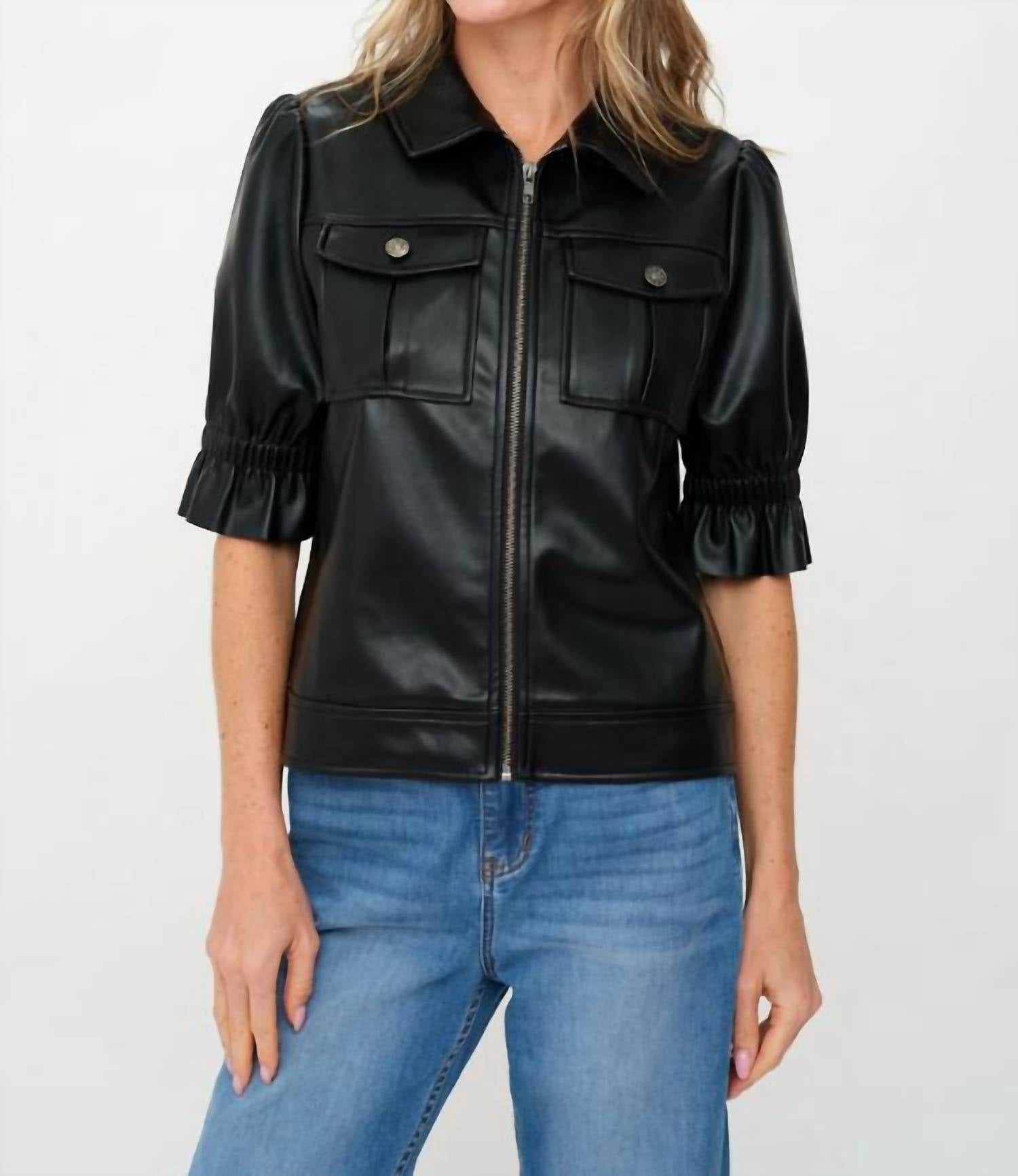Six/Fifty - Faux Short Sleeve Jacket
