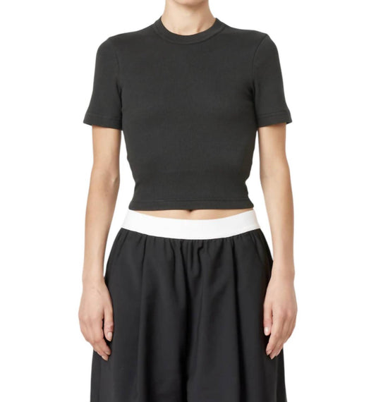 Tibi - Ribbed Cropped Baby T-Shirt