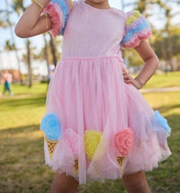 Lola + The Boys - Kid's Ice Cream Shimmer Tulle Dress