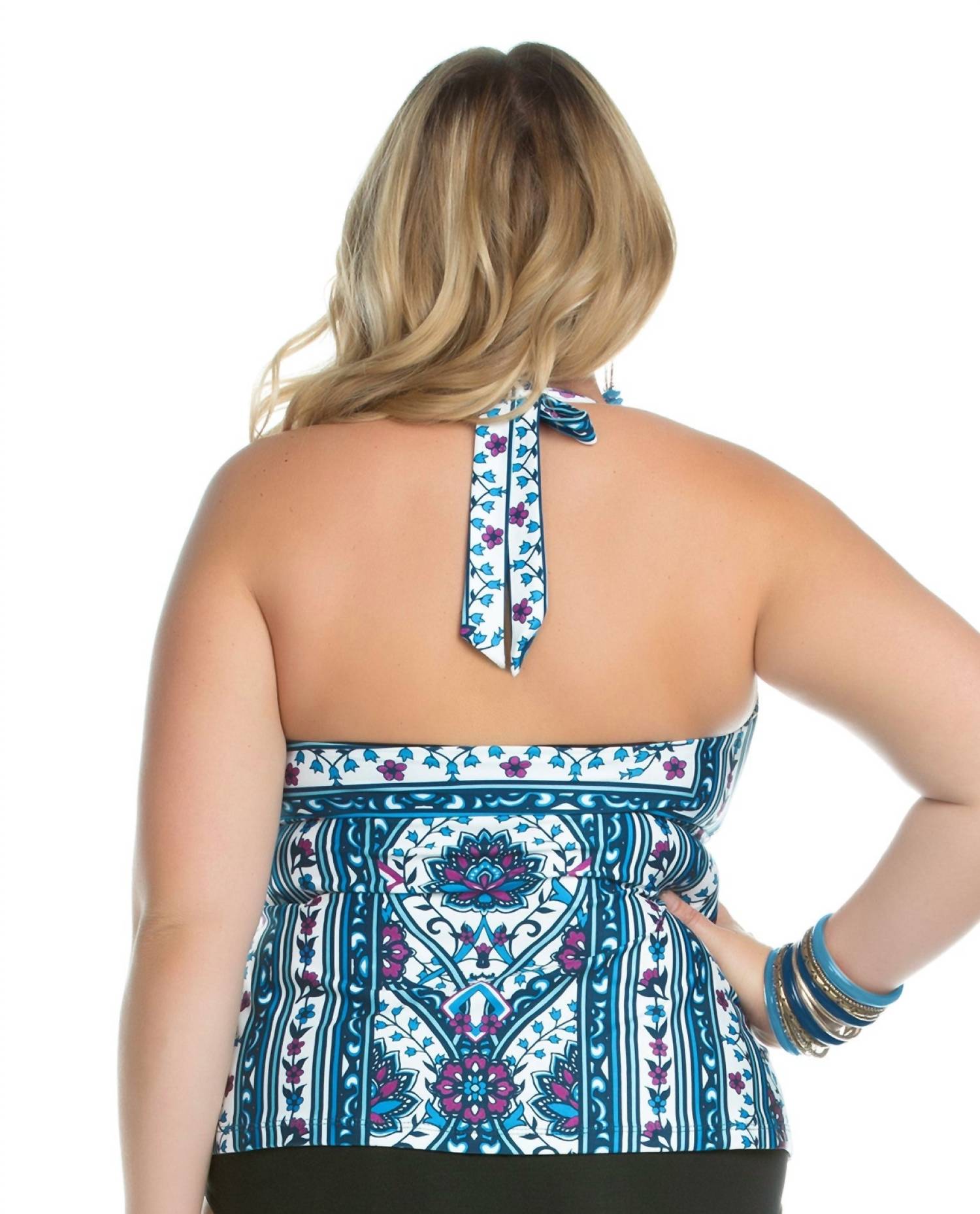 Becca - Plus Size Inspired Halter Tankini Top
