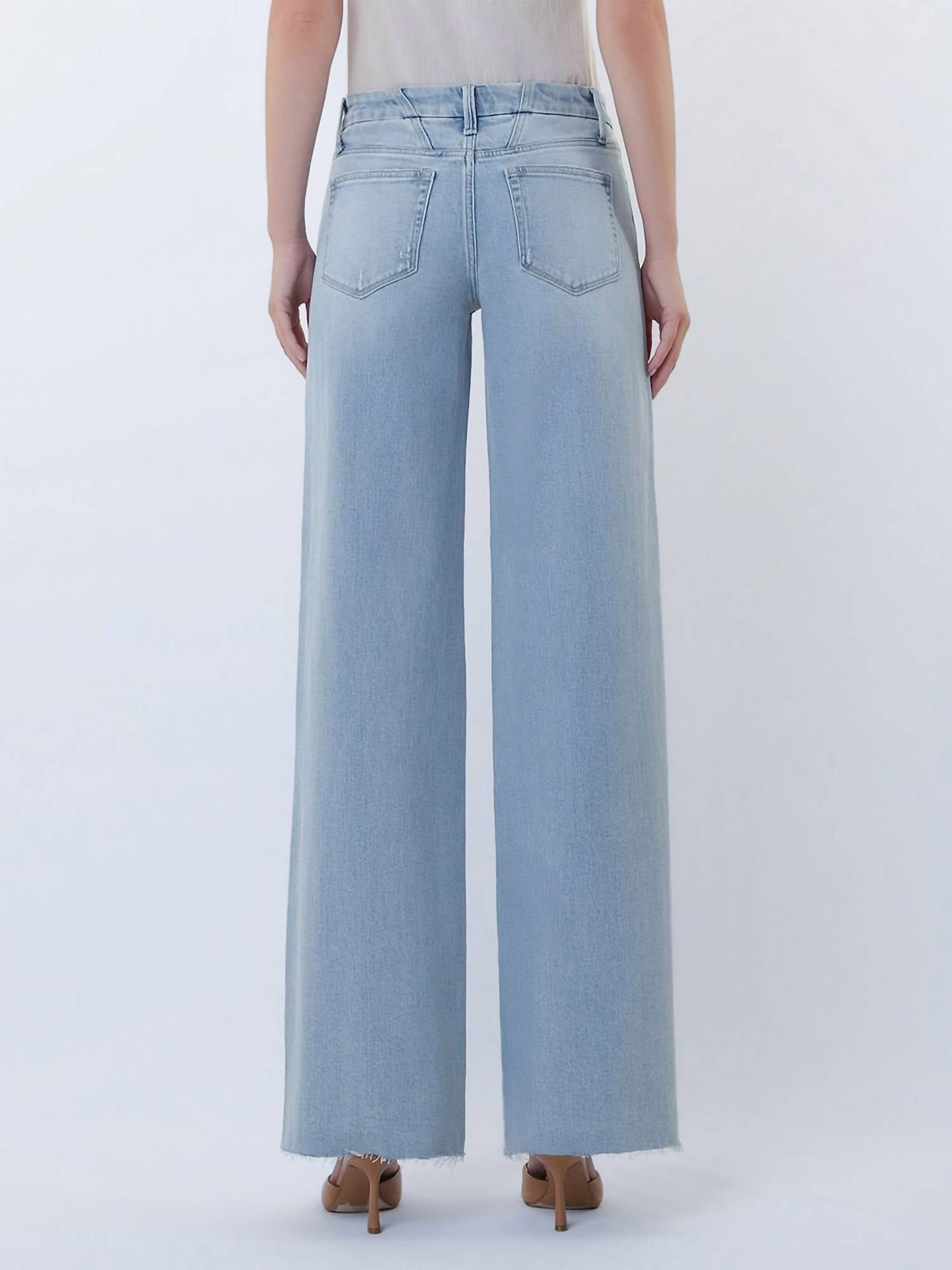VERVET BY FLYING MONKEY Olivia Jeans in light wash denim - women's pants - view 4