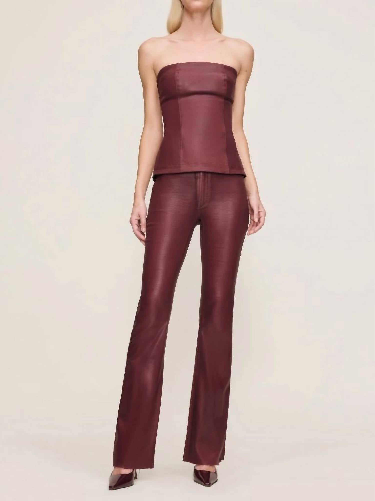 DL1961 - Women's Bridget High Rise Boot Cut Jeans in saffron coated - women's jeans