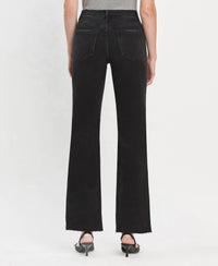 FLYING MONKEY Alexis High Rise Slim Wide Leg Jeans in black - women's jeans - view 6