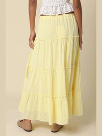 Olivaceous - Brooke Tiered Maxi Skirt