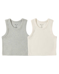 Rylee + Cru - Kid's Ribbed 2 Piece Tank Set