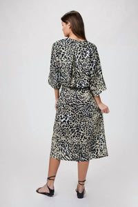 DROP WAIST KIMONO DRESS