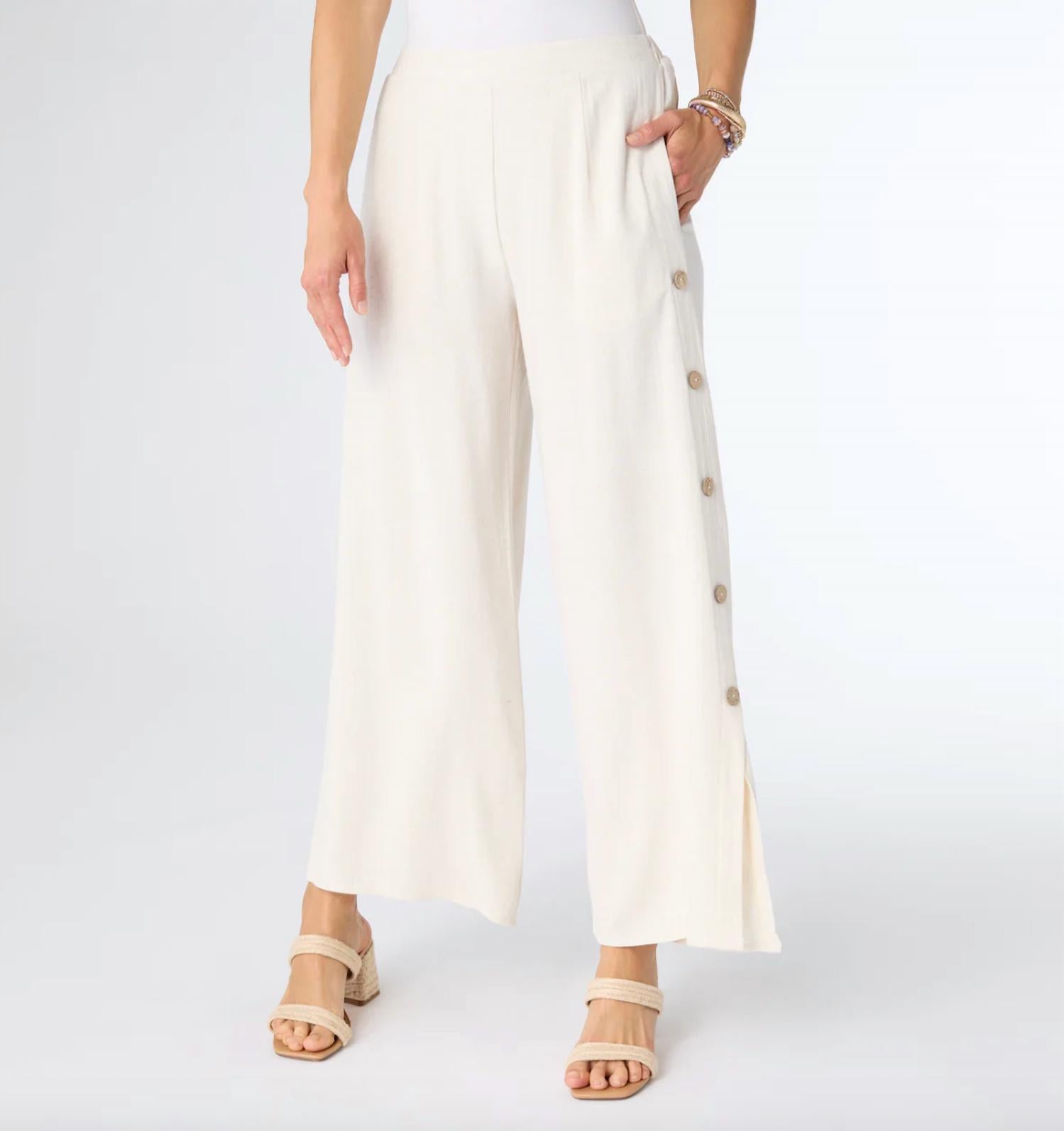 Coco + Carmen - Remi Pant with Side Button Detail