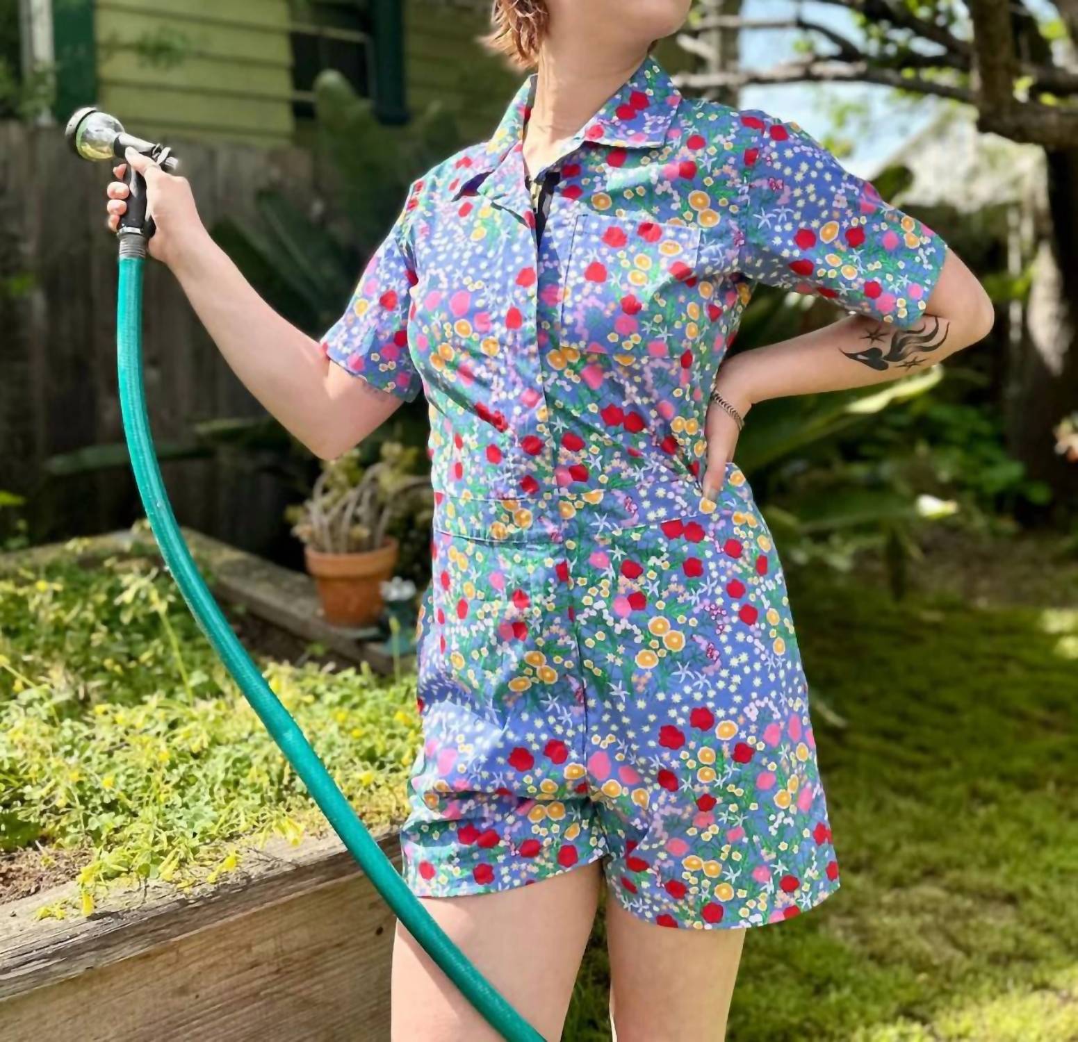 Nooworks - Super Bloom Shortalls Romper