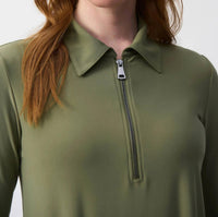 Joseph Ribkoff - Zip Front 3/4 Sleeve Tunic Top