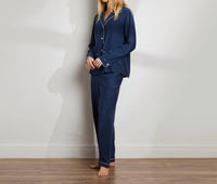The Sleep Code - Women's Washable Silk Long Pj Set