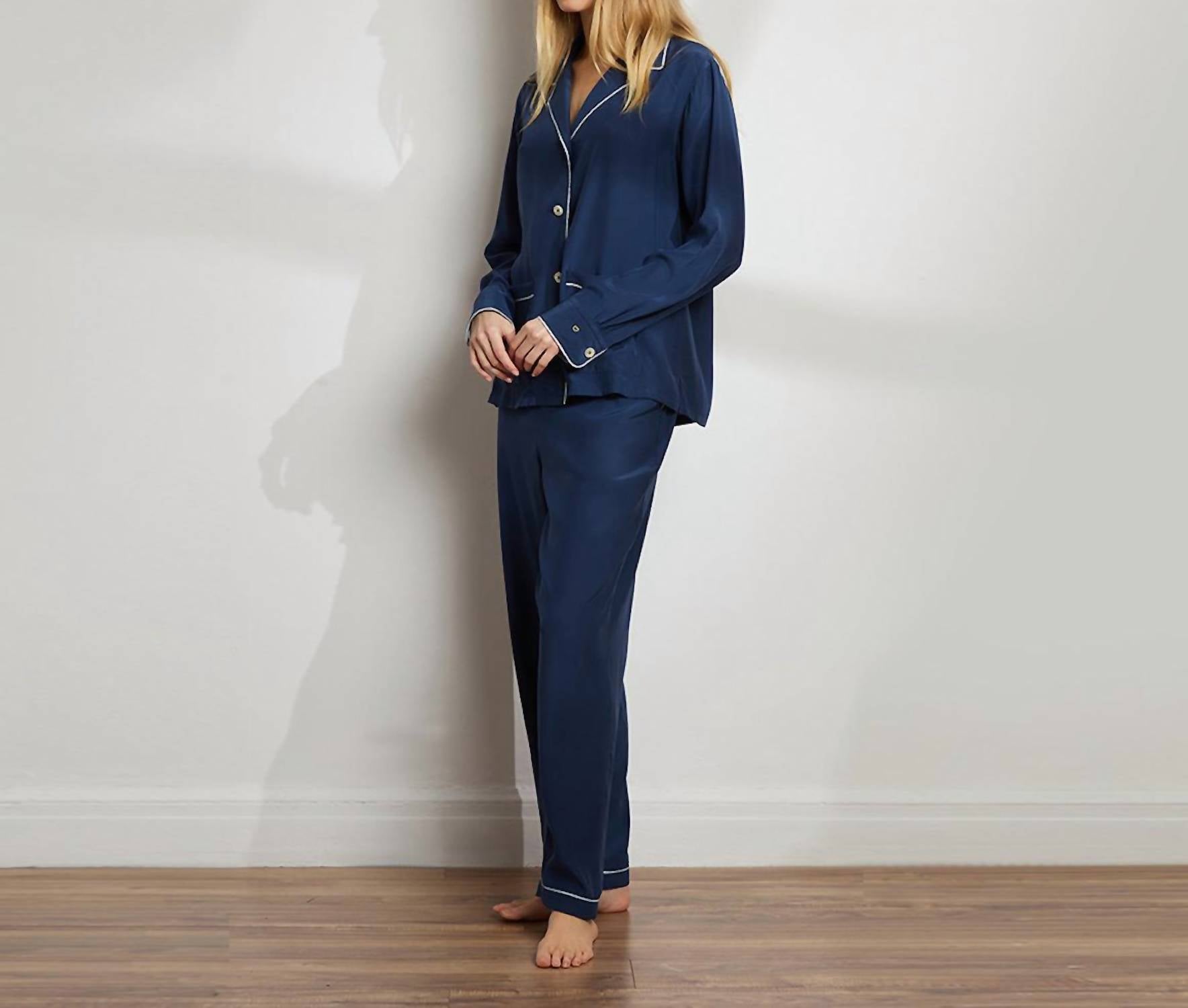 The Sleep Code - Women's Washable Silk Long Pj Set