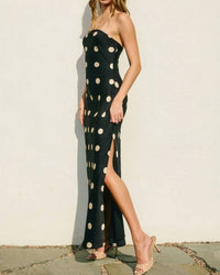 Dress Forum - Gentle Whisper Strapless Tie Back Maxi Dress