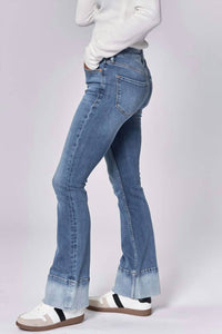 DEAR JOHN DENIM Mid Rise Full Inseam Bootcut Jean in lagoon - women's jeans - alternate view