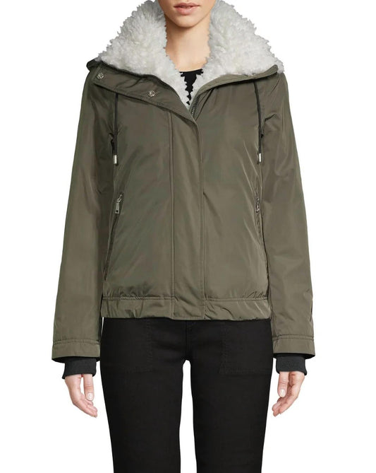 T Tahari - Faux Fur Trimmed Parka Coat Magma