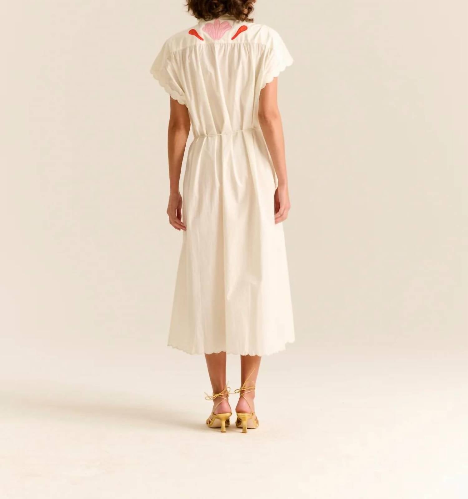 Carolina K - Valerie Embroidered Kaftan Midi Dress
