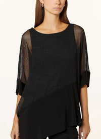 Joseph Ribkoff - Mesh & Silky Knit Cocoon Top