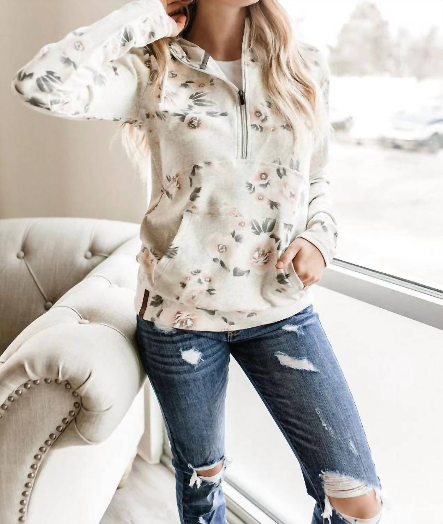 Ampersand Ave - Halfzip Sweatshirt