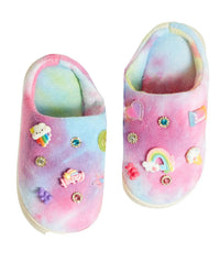 Bari Lynn - Girl's Tie Dye Charm Slippers