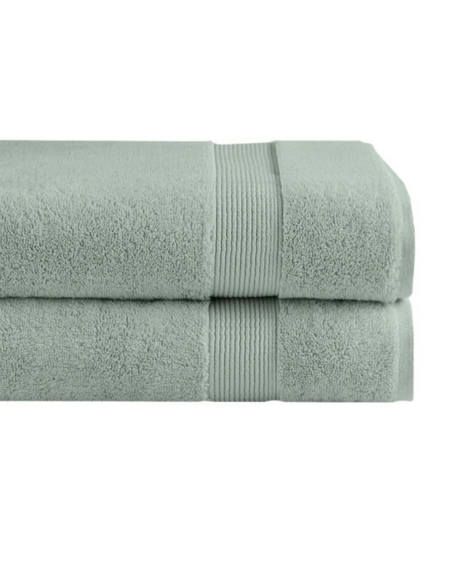 Under the Canopy Classic Organic 2-piece Bath Towel Set in lichen - item - detail view
