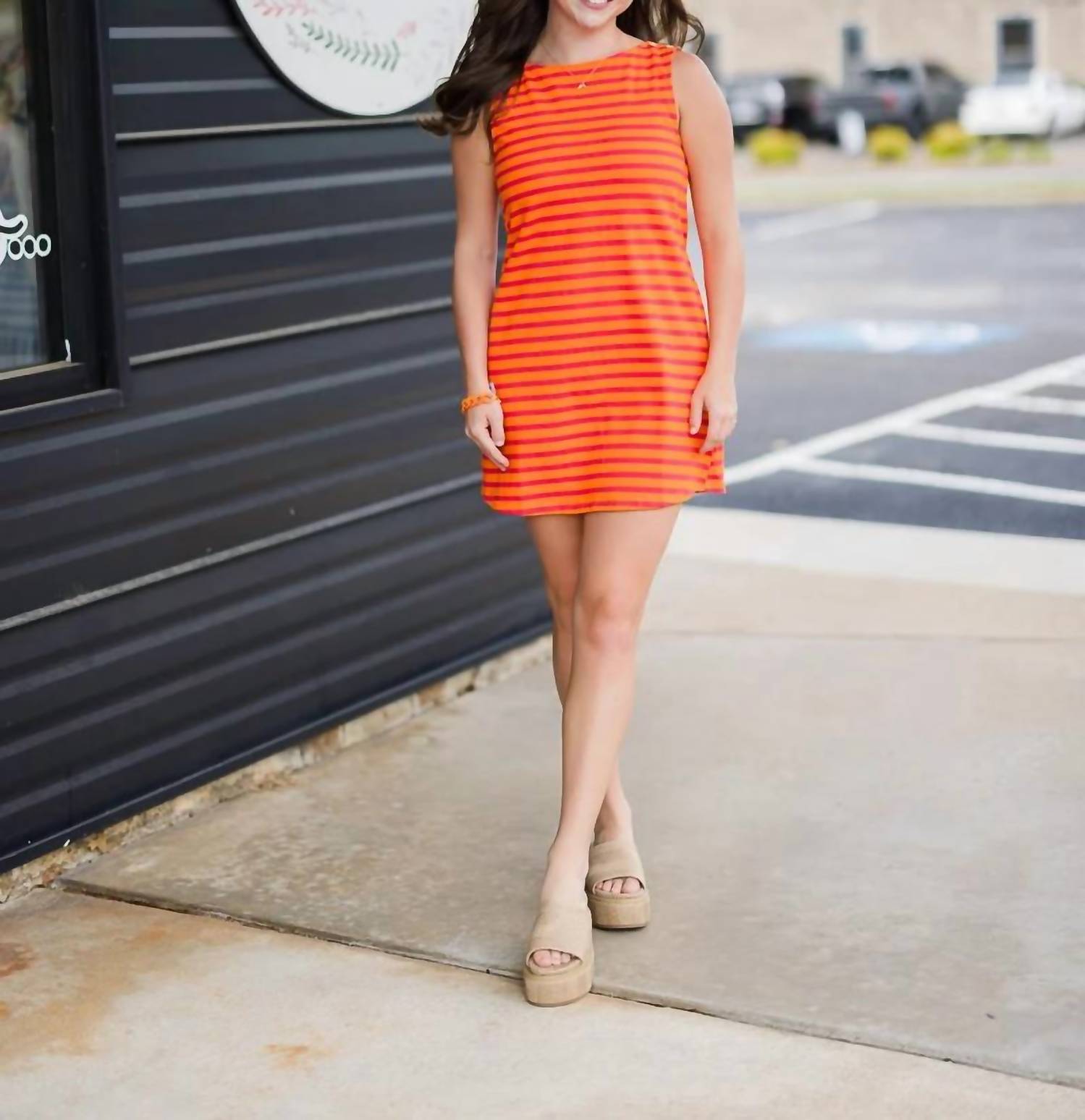 Day + Moon - Women's Zinnia Stripe Shift Mini Dress