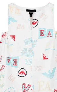 Armani - Baby Girl Slvlss Poplin Dress With Scribble