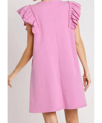Umgee - Terry Ruffle Sleeve Dress
